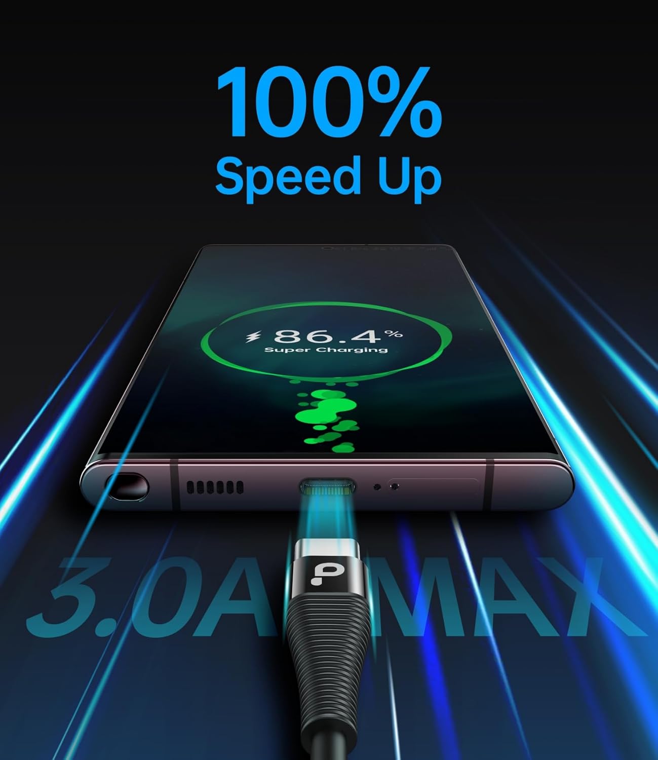 Coiled USB C to C Cable 100W 3FT for Car, Coiled USB C Cable for iPhone 16, Short USB Type C Fast Charging Cable for iPhone 15/Pro Max/Plus/Samsung Galaxy S23, Compatible All Type C Devices -Black