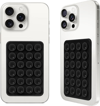 2PCS Silicone Suction Phone Case Mount, Non Slip Suction Cup, Hands-Free Phone Accessories Holder for Selfies and Videos, Silicone Adhesive Stand Sticky for Cell Phone Inkiness