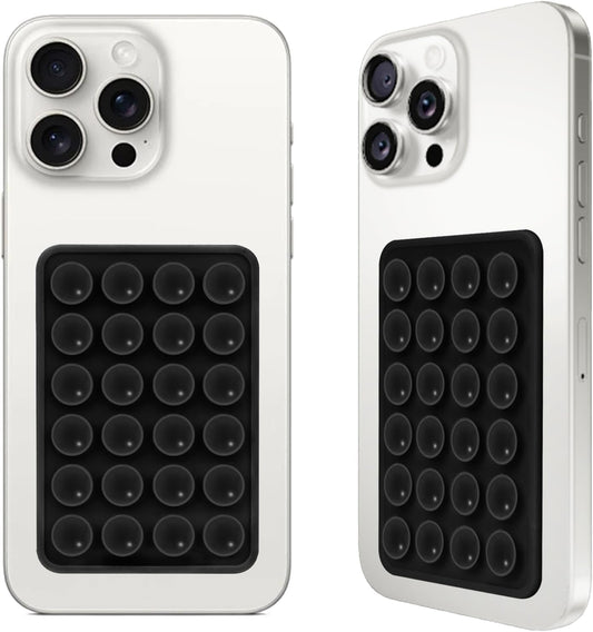 2PCS Silicone Suction Phone Case Mount, Non Slip Suction Cup, Hands-Free Phone Accessories Holder for Selfies and Videos, Silicone Adhesive Stand Sticky for Cell Phone Inkiness