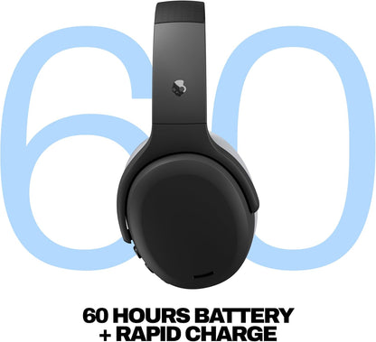 Skullcandy Crusher ANC 2 Over-Ear Active Noise Cancelling Wireless Bluetooth Headphones with Sensory Bass, Alexa Voice Control, 50 Hr Battery, Microphone, 2 Year Warranty – Asphalt