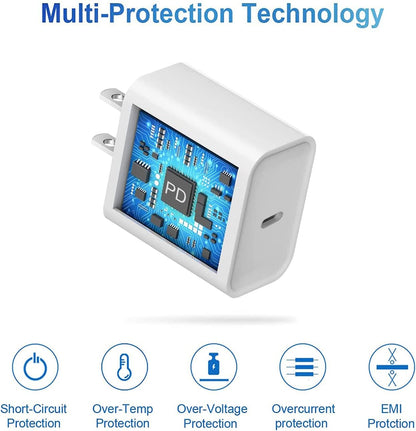 iPhone 15 14 13 Charger Block,20W PD USB C Charger iPhone Fast Charger Plug Type C Wall Charger,PD Durable USB-C Power Delivery Adapter Box Compatible with iPhone 15/15 Pro Max/14/13 Mini/12/11,iPad