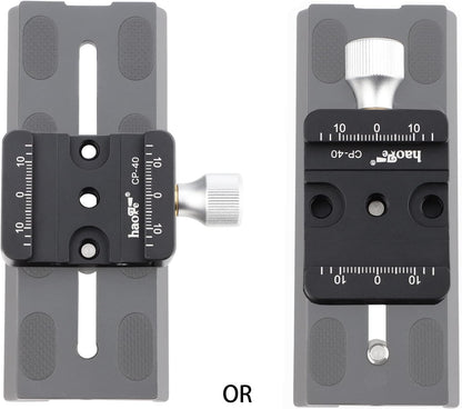 Haoge CP-40 DSLR and Mirrorless Quick Release Clamp for Arca-Type Standard Conversion Heighten Riser Compatible with DJI Ronin S/SC ZHIYUN Crane Series Weebill S Gimbal Manfrotto Tripod Ball Head
