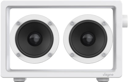 Cassette Portable Bluetooth Speaker, 16W Minimalist Speakers Bluetooth Wireless Loud, HD Powerful Sound and Wide Compatibility V5.3 for Indoor Outdoor - White