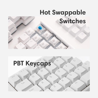 Lite: Wireless Ergonomic Split Mechanical Keyboard Hot Swappable, Compact 60% Layout, PBT Keycaps Programmable for Mac & Windows(Tactile,New Standard Version)