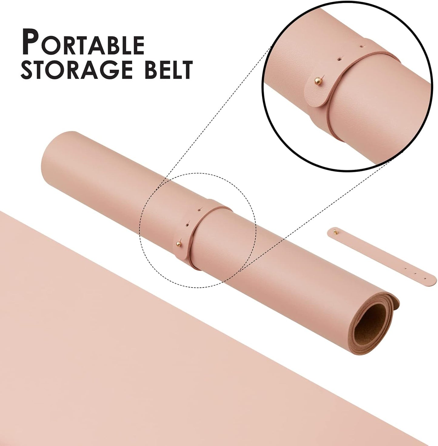 Cork Desk Mat - Small Dual-Sided Desk Pad for Office and Home - Desk Organization and Accessories - Ideal for Large Mouse Pad and Small Desk Mats on Top of Desks(Pink,23.6"x 13.8")