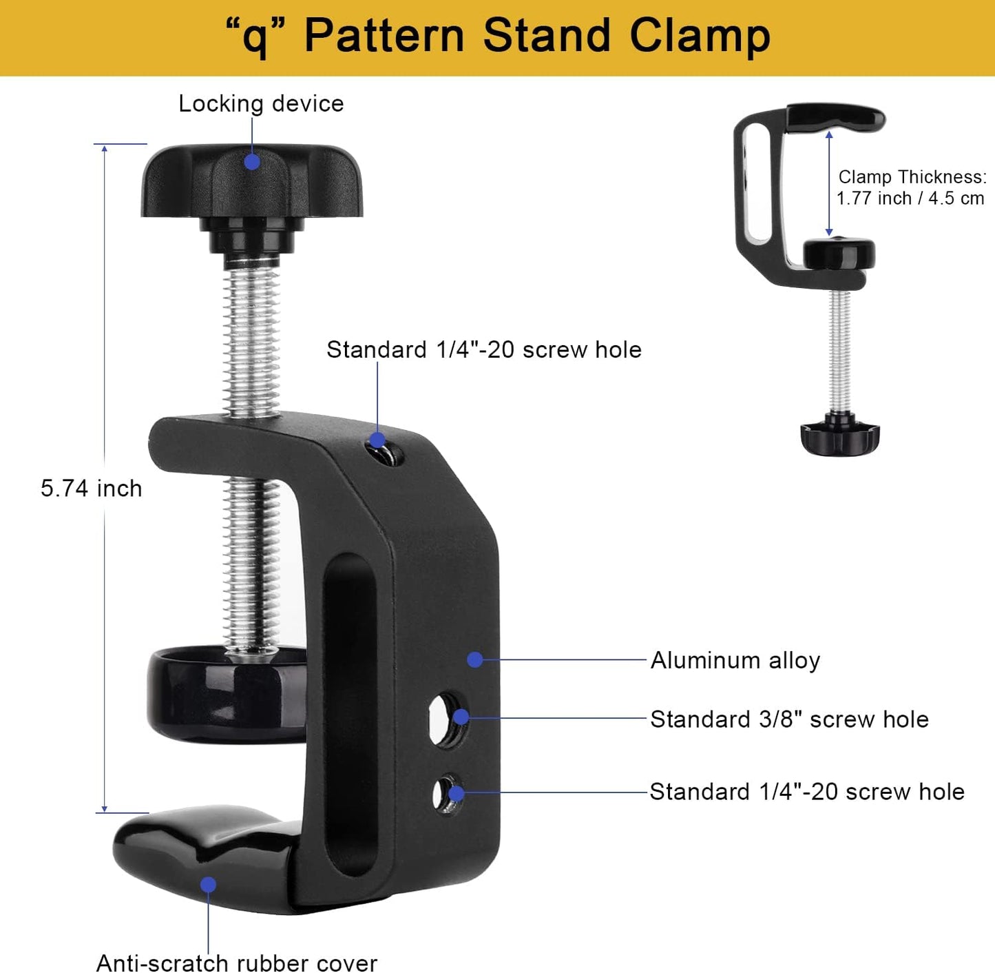 Under Cabinet Tablet Mount, Kitchen Tablet Holder iPad Mount for Desk/Table/Board/Chair,Compatible with 4.7~12.9" iPad/Nexus/LG G Pads/e-Reader/Switch/iPhone,360° Adjustable Aluminum Alloy Arm Stand