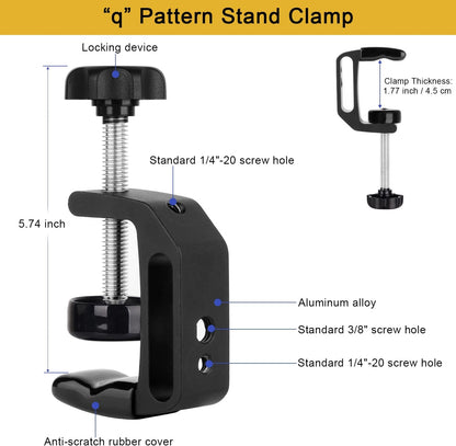 Under Cabinet Tablet Mount, Kitchen Tablet Holder iPad Mount for Desk/Table/Board/Chair,Compatible with 4.7~12.9" iPad/Nexus/LG G Pads/e-Reader/Switch/iPhone,360° Adjustable Aluminum Alloy Arm Stand