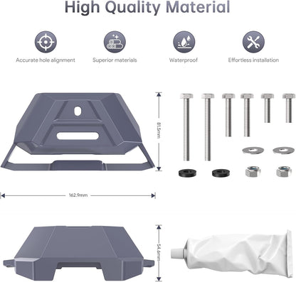 XLTTYWL Starlink Mini Mount, Premium Star Link Mimi Standard Mobility Roof RV Mounts for Mini Star Link Flat Standard Dishy Fits RV, Wood, Metal, Plastic or Slotted Vehicle Rails(Mini Flat Mount)