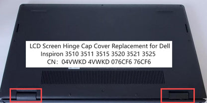 Zahara Black L&R Left & Right LCD Screen Hinge Cap Cover Replacement for Dell Inspiron 3510 3511 3515 3520 3525 04VWKD 4VWKD 076CF6 76CF6 (LCD Hinge Cover Black)
