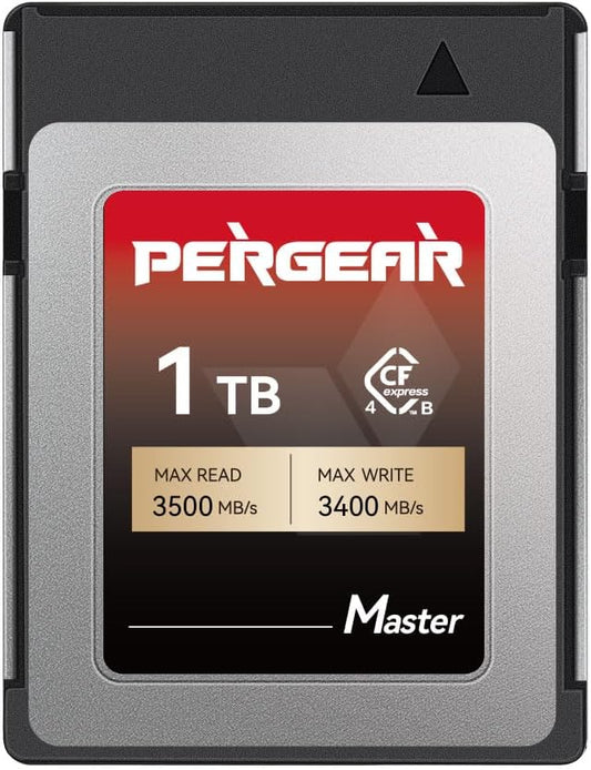 PERGEAR 1TB Cfexpress 4.0 Type B Memory Card(Master Series),3500MB/s Write Speed & 3400MB/s Read Speed,8k RAW Video Recording & Photo,Compatible with C500 Mark III,1DX Mark III;Z6,Z7II,Z9,D850;DC-S1