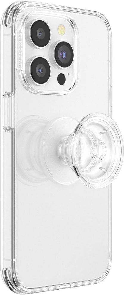 PopSockets Phone Grip with Expanding Kickstand, Adhesive Grip - Clear