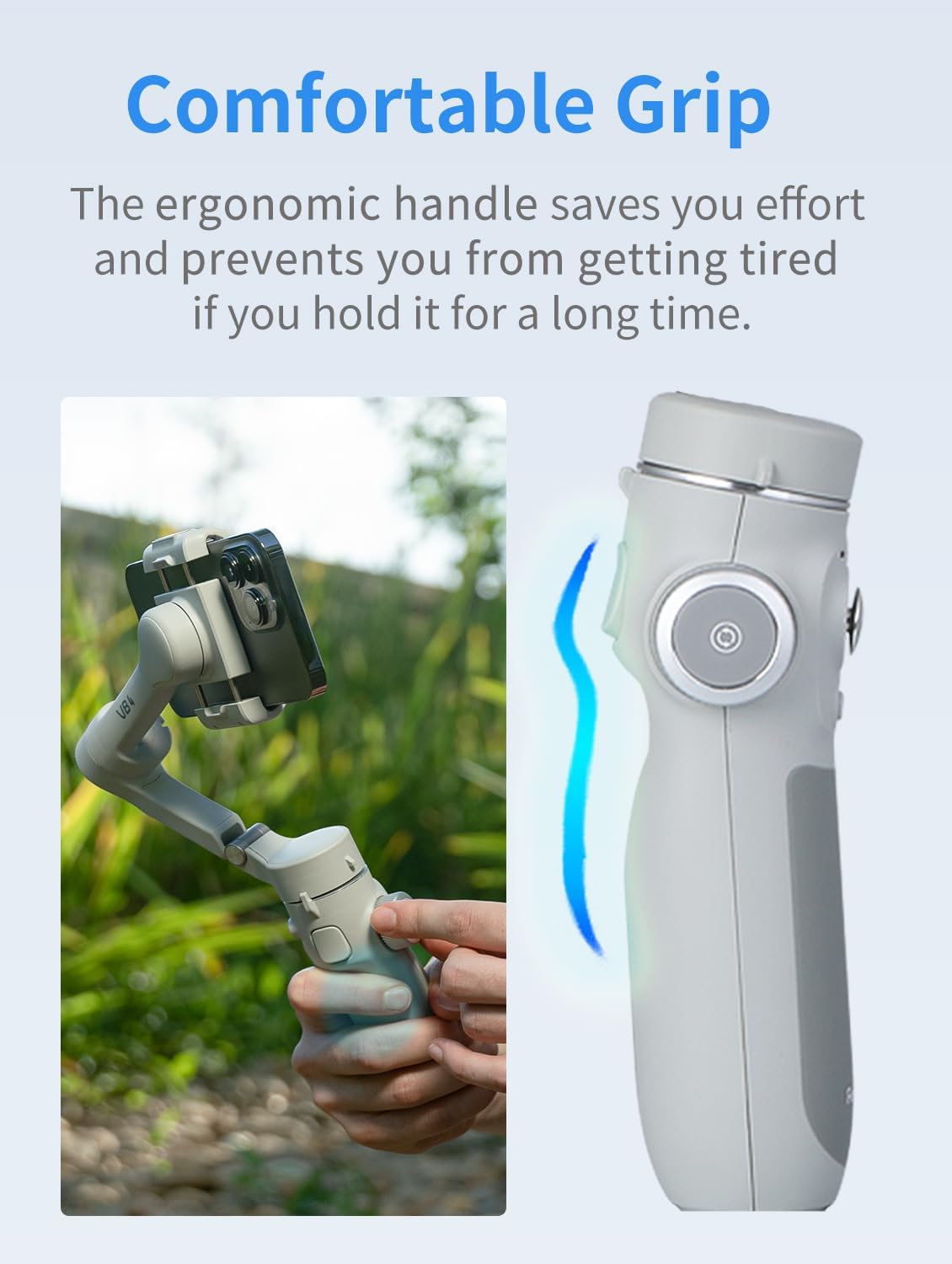 FeiyuTech VB 4SE Gimbal Stabilizer for Smartphone,Foldable Phone Gimbal for Video Recording,Gesture Control,Fit iPhone&Android, iPhone Stabilizer for YouTube,TikTok,Vlog,Live Stream,Max 0.69lb