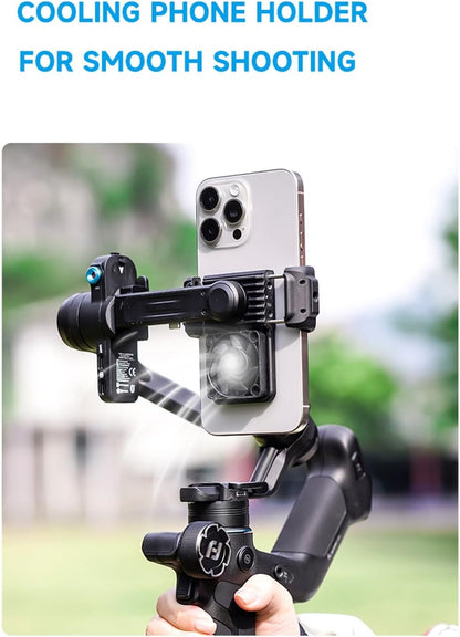 FeiyuTech SCORP Mini 3 Gimbal Stabilizer for Smartphone, Built-in AI Tracking Module & Cooling Fan, 2KG Payload 3-Axis Phone Gimbal with Integrated Grip Design, Gimbal Stabilizer for iPhone & Android