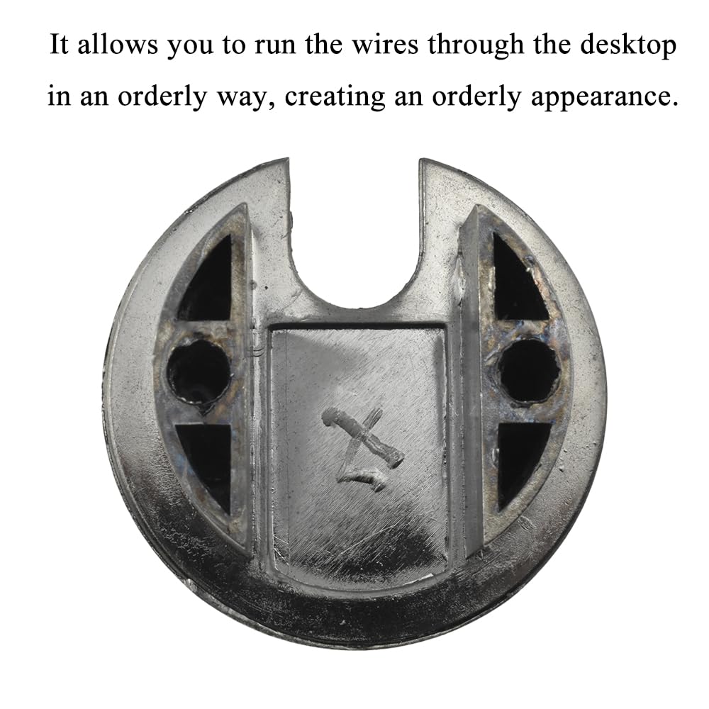 HAHIYO 2Pcs 1.38Inch/35mm Bronze Zinc Alloy Desk Grommet Wire Grommet Cable Management Cord Hole Cover Desk Wire Hole Insert Wire Organizer for Computer Office Home School Equipment Systems
