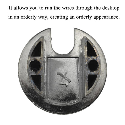 HAHIYO 2Pcs 1.38Inch/35mm Bronze Zinc Alloy Desk Grommet Wire Grommet Cable Management Cord Hole Cover Desk Wire Hole Insert Wire Organizer for Computer Office Home School Equipment Systems