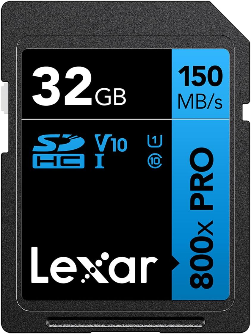 Lexar 128GB (2-Pack) High-Performance 800x PRO SD Card, UHS-I, C10, U3, V30, 4K, Up to 150MB/s Read SDXC Memory Card, for Point-and-Shoot & Mid-Range DSLR Cameras, HD Camcorders (LSD0800P128G-B2NNU)