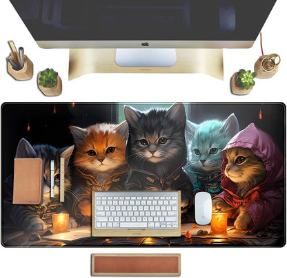 Commander Roleplay Desk Pad Mat Role Gaming XXL Big Mouse Pad Gaming Tabletop Game Gamer Gift - Mousepad XXL Laptop Computer Keyboard Pad with Stitched Edges Anti-Slip Funny Deskpad 31.5x15.7 in