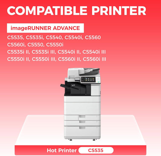 GPR55 GPR-55 High Yield Toner Cartridges Set 4-Pack Replacement for Canon GPR55 GPR-55 Toner Compatible for Canon imagerunner Advance C5535i C5540i C5550i C5560i Printers Ink Black Cyan Magenta Yellow