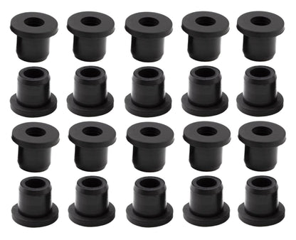 20 pcs 1/2" Drill Hole，5/16" ID Black Silicone Top hat Rubber Grommets for Wiring，Automotive，Firewall，Hole Plug，Desk，Screw，Water and Gas Pipe，Drain，House Siding，Cable Bushing，Glass，Wire Plug