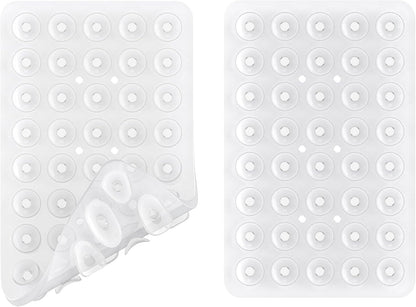 Double Sided Silicone Suction Phone Holder Mount, Silicon Accessory for iPhone and Android, Hands-Free Mirror Shower Phone Holder, TikTok Videos and Selfies (Transparent)