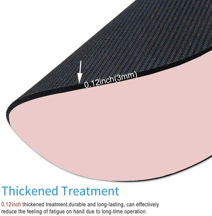 Mouse Pad Pink, Premium-Textured Small Round Pink Mousepad 7.9 x 7.9 Inch, Anti-Slip Waterproof Rubber Mouse Mat, Pretty Cute Mouse Pad for Office Gaming Laptop Women