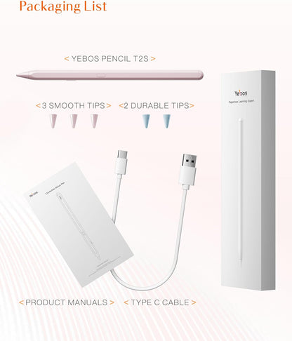 Stylus Pen for Apple iPad 6-11th Generation(2018-2025),3X Battery Life, USB-C Fast Charging (10 Min), iPencil, Tilt & Palm Rejection, Compatible w/6-10/11th iPad Pencil,Pro (M2/M4), Air, Mini