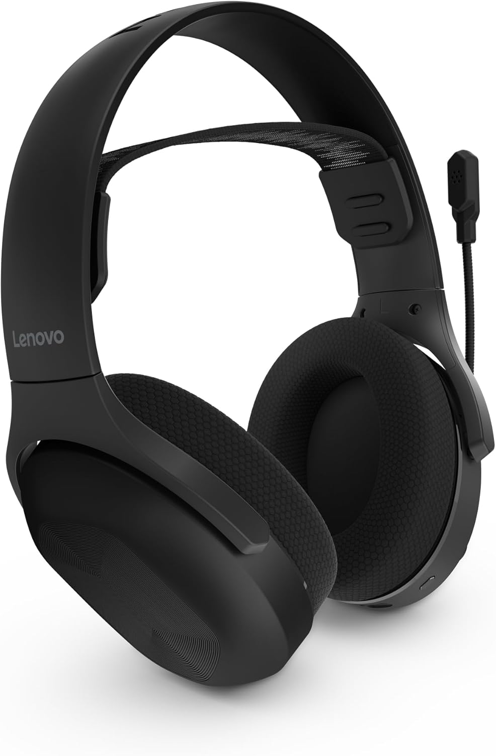 Lenovo Legion H410 Wireless Gaming Headset, Bluetooth or 2.4 GHz USB-A Connection, Lightweight (304 Grams), Adjustable Headband, Flip to Mute Mic, Black