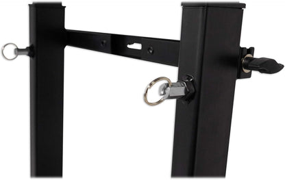 Rockville RXS20 Portable Mixer Stand 300 lbs Capacity, Adjustable Height 24-36in, Adjustable Width 13.8-23.6in, Collapsible, Padded Platform, Perfect for DJs and Musicians