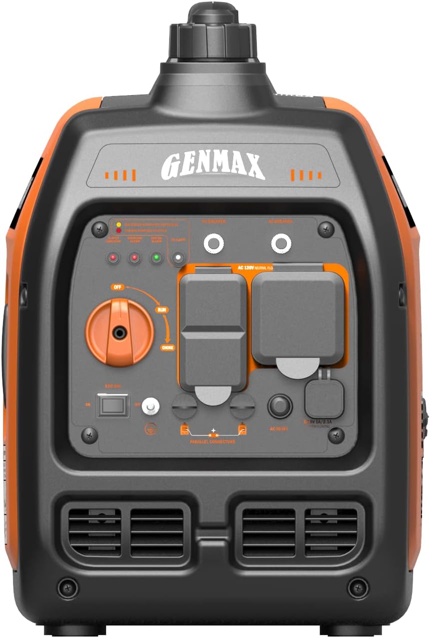 GENMAX Generator，EPA Compliant, Eco-Mode Feature, Ultra Lightweight for Backup Home Use & Camping
