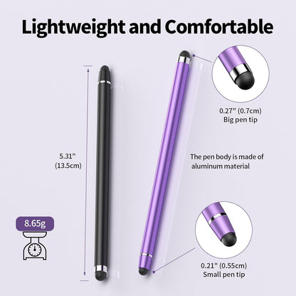 Stylus Pen for Touchscreen,2 in 1 High Precision and Sensitivity Stylus,Stylus Pen for iPad/iPhone/Android/Samsung Smartphone and Tablets,Compatible with All Touch Screens(10 Colors Stylus)