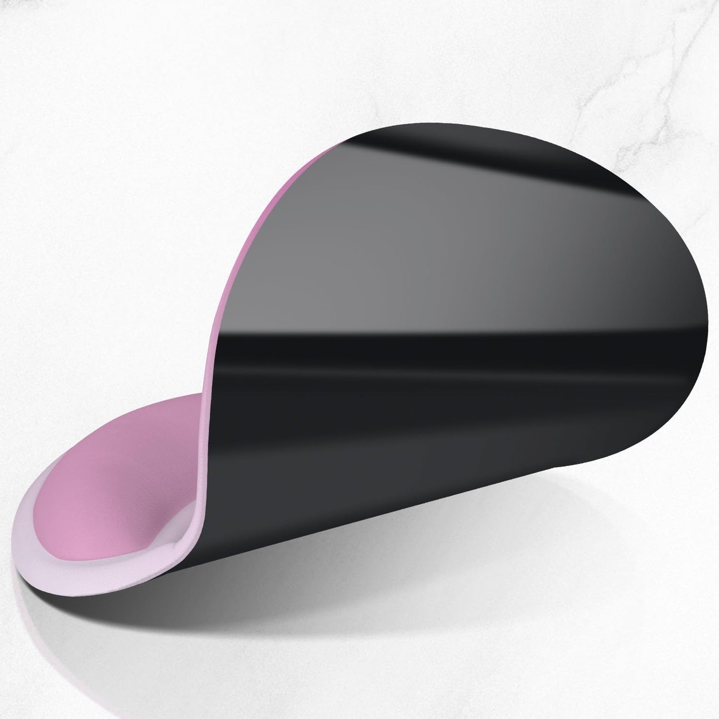 ITNRSIIET Ergonomic Mouse Pad with Comfort Gel Wrist Rest, Non-Slip PU Base, Smooth Textured Surface, Reduces Hand Fatigue & Wrist Pain, 8.7 x 7.2 Inch for Office Gaming Home, Soft Pink Gradient