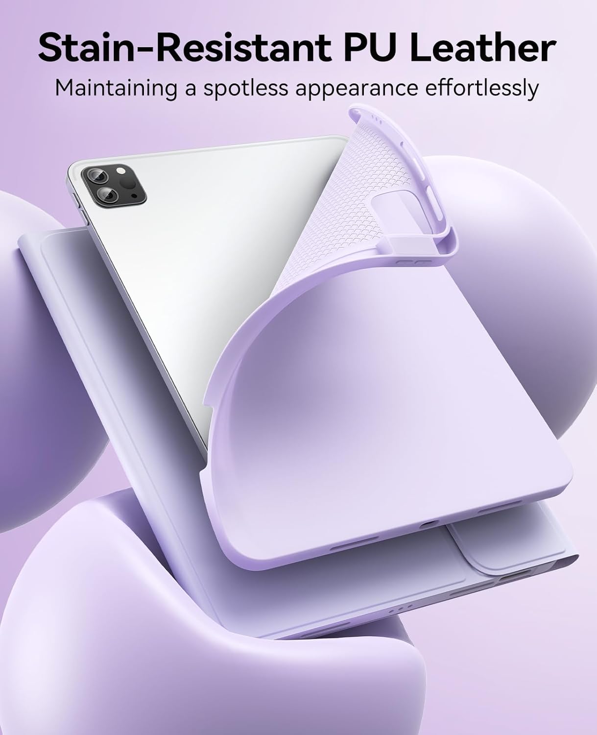 GreenLaw Keyboard Case for iPad Air 11-inch (M3 2025 / M2 2024) & Air 4th/5th Gen & iPad Pro 11 inch (1st/2nd/3rd/4th Gen), Smart Touchpad, 7-Color Backlit, Stain Resistant Cover, Light Purple