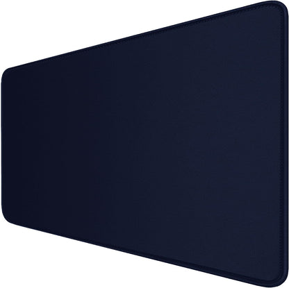 Large Extended Gaming Mouse Pad with Stitched Edges, Durable Non-Slip Natural Rubber Base, Waterproof Computer Keyboard Pad Mat for Esports Pros/Gamer/Desktop/Office/Home - Dark Blue
