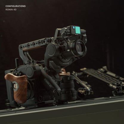 Tilta Advanced Left Side Wooden Handle (Ronin 4D - Type IX) | Black Walnut Wood & Aluminum Alloy Build | Quick Release Button