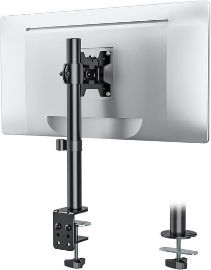 WALI Single Monitor Mount, Monitors Desk Mount, Single Monitor Arm Holds Screen Up to 32inch, 22lbs, Fully Adjustable Mount Designed for Home Office Application(M001S), Black