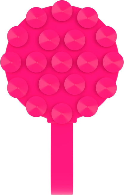 FELONY CASE - Neon Pink Magnetic Suction Cup Phone Mount and Grip – Strong Silicone Holder for Hands-Free Convenience, Compatible with MagSafe Cases and iPhone 16, 15, 14, 13, 12