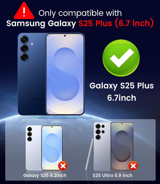 Magnetic for Samsung Galaxy S25 Plus Case [Compatible with MagSafe][Built-in Camera Lens Protector] Slim Soft Silicone Bumper Shockproof Metallic Luster Phone Case (Gray)