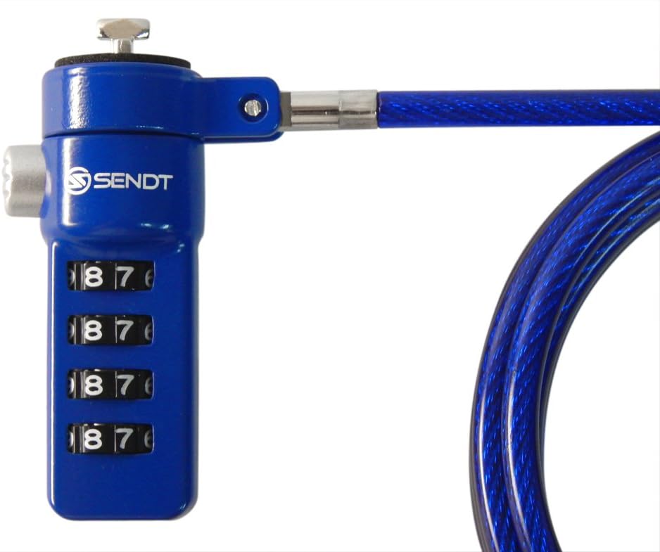 Sendt Blue Notebook/Laptop Combination Lock Security Cable
