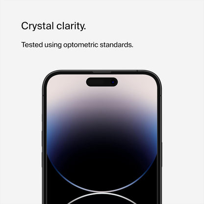 Belkin ScreenForce TemperedGlass Privacy Screen Protector for iPhone 14 Pro Max - Treated Surface with Anti-Fingerprint Coating and Included Easy Align Tray for Bubble-Free Application