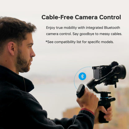 FeiyuTech SCORP Mini 3 [Kit] Gimbal Stabilizer for Smartphone & Mirrorless Cameras, 4.41lbs Payload, Built-in AI Tracking, Quick Vertical Shooting, Bluetooth Control for Sony/Canon/Nikon/DJI/Gopro