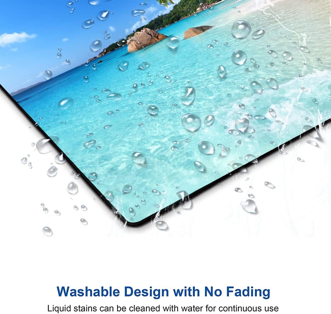 Mouse Pad, Premium-Textured Mouse Mat, Non-Slip Rubber Base Mousepad for Laptop, Computer & PC,9.5×7.9 in,Hawaii Beach