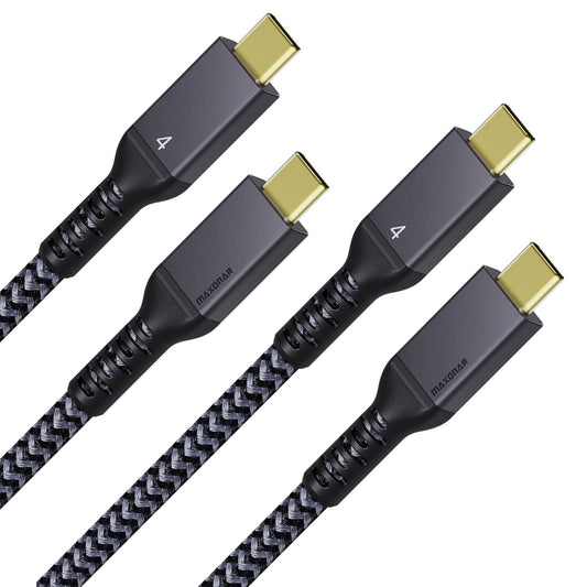 Maxonar [2 Pack 4Ft] Thunderbolt 4 Cable, 240W Thunderbolt Cable 40Gbps Sync 8K/5K@60Hz Display and for Thunderbolt 4, Thunderbolt 3, USB4, and USB-C Devices