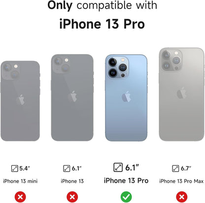 SURITCH for iPhone 13 Pro Case with Magnetic Camera Slide Cover and Adjustable Kickstand, Compatible with MagSafe, Shockproof Bumper Case Slim Protective Cover for iPhone 13 Pro 6.1 Inch, Blue