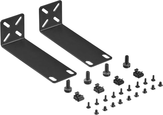 Rack Mount Kit for 8.7 inch Switches, Adjustable Rack Ears for Netgear, Cisco, D-Link, TRENDnet and HP Products, Mount 8.7" Wide to 19" Equipment, Adjustable Hole Distance 14-30mm