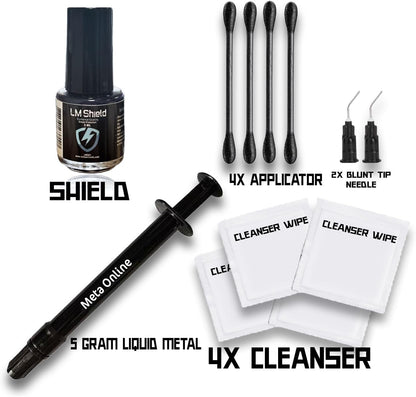 Liquid Metal Thermal Paste(5 Gram) 130WmK + Liquid Metal Shield (5ml) Bundle - for PS5, PC, CPU, GPU, Laptop