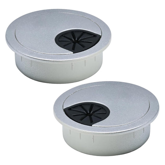 10 Pcs Desk Grommet 2-1/16" / 53 mm, Desk Cord Hole Cover, Cable Grommet ABS Plastic, Desk Hole Grommet for Home & Office Pc, Detachable Cable Cord Organizer-Silver Sand