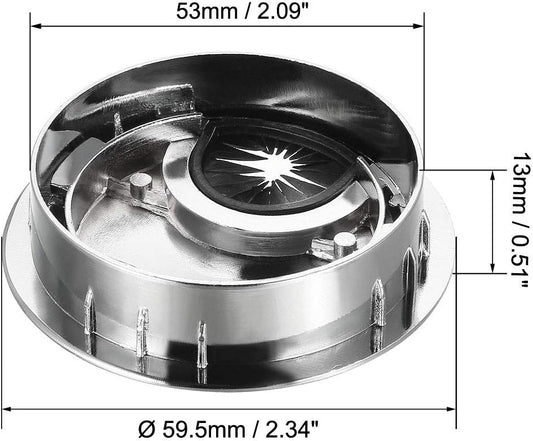 uxcell Cable Hole Cover, 2.1Inch/53mm Zinc Alloy Desk Wire Cord Cable Grommets Hole Cover for Office PC Desk Cable Cord Organizer, 4 Pcs Bright Silver