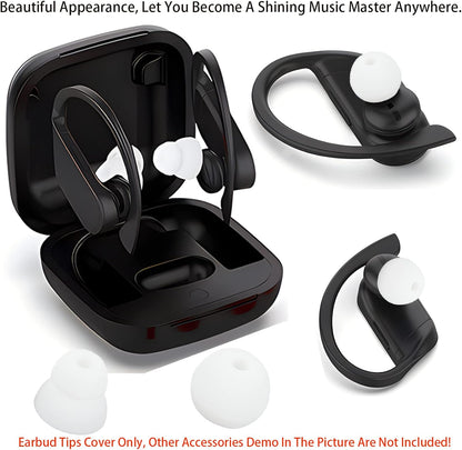 Earbud Tips Ear Tips Replacement Earbud Tips Earbud Replacement Tips Headphone Earbud Tips Earbud Tip Eartips Earbud Covers Compatible With Powerbeats Pro Beats Wireless Earphone 4 Pairs (White)