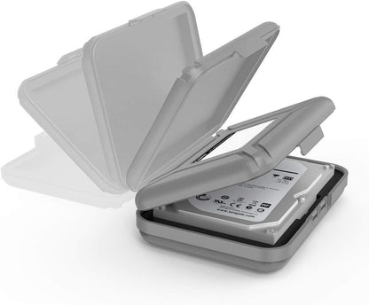 ORICO External Hard Drive Case for 3.5 Inch HDD/SSD 5 Packs Portable Hard Drive Carrying Protective Storage Box Anti-Static and Shockproof -PHX5S