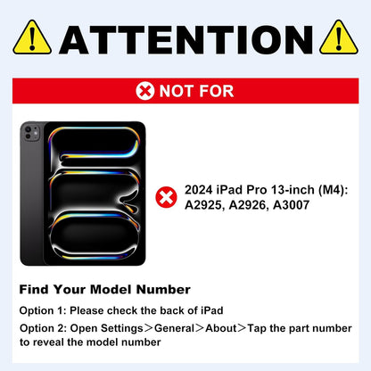 Keyboard Case for iPad Air 13 (M3 2025 / M2 2024) and iPad Pro 12.9 inch 6th / 5th / 4th / 3rd Generation – Magic-Style Magnetic Keyboard Case with Multi-Touch Trackpad – Floating Cantilever Stand